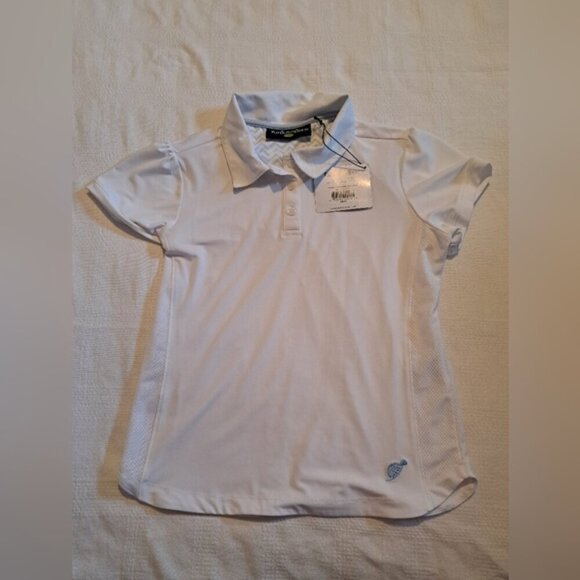 Turtles & Tees girls size XL 14/16 polo NWT with shorts NWOT, blue & white - Picture 6 of 10